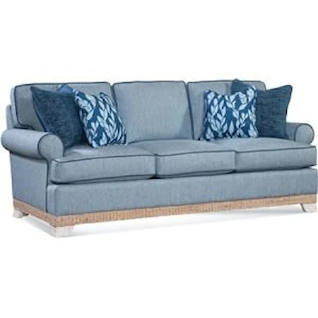 Transitional Sofa with Rolled Arms